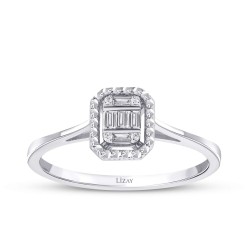 0,08 Karat Diamant Baguette Ring