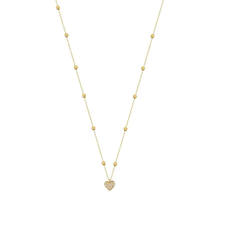 Gold Heart Doric Necklace