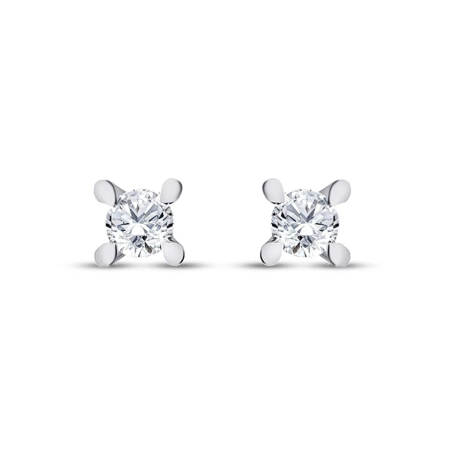 0.90 Carat Diamond Solitaire Earrings