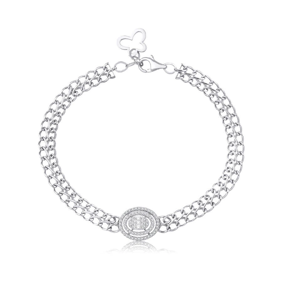 0.25 ct. Diamant Baguette Armband