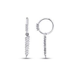 0.48 Carat Diamond Baguette Earrings