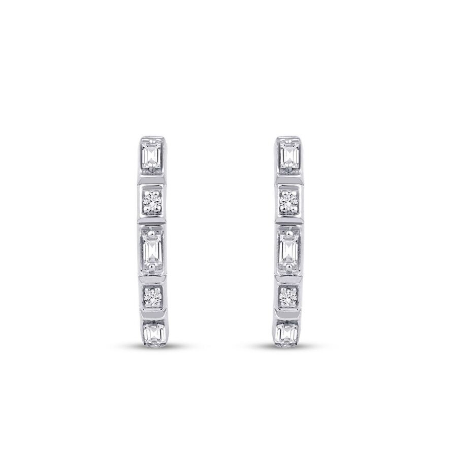 0.25 Carat Diamond Baguette Trend Earrings