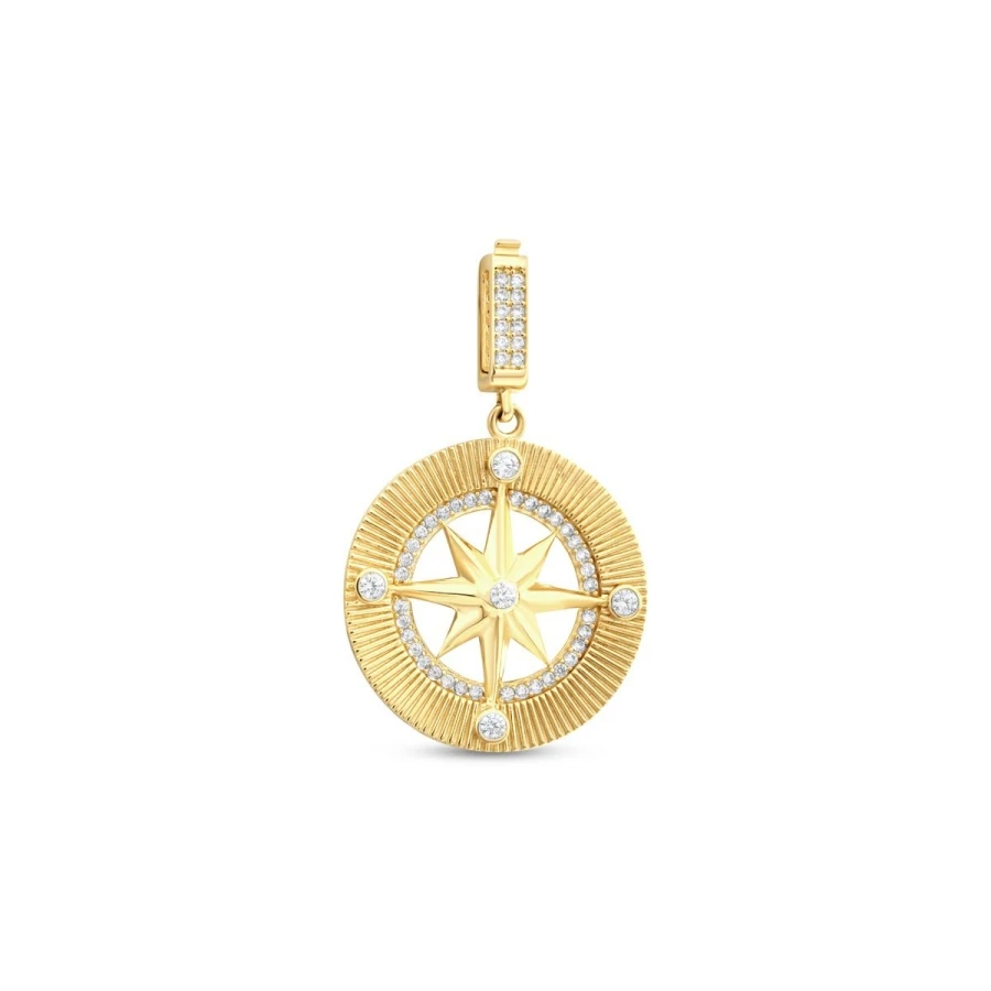 Gold Compass Charm