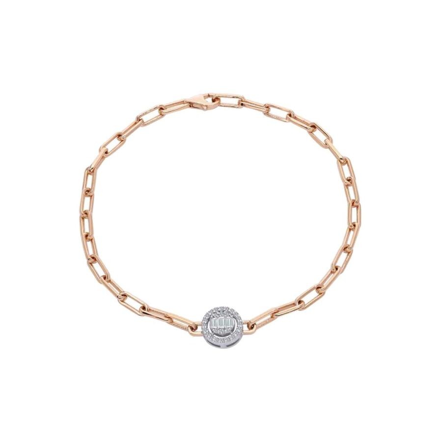 0.18 Carat Diamond Baguette Bangle