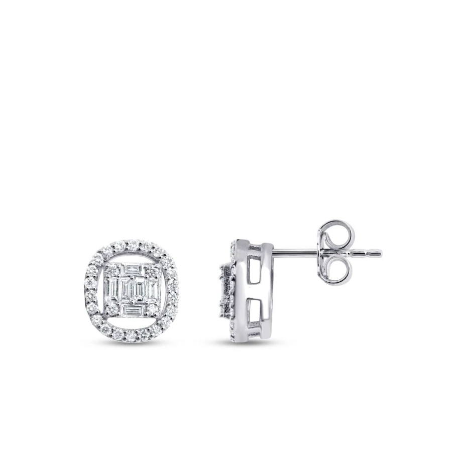 0.33 Carat Diamond Baguette Earrings