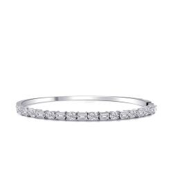 3.32 Carat Diamond Baguette Bangle