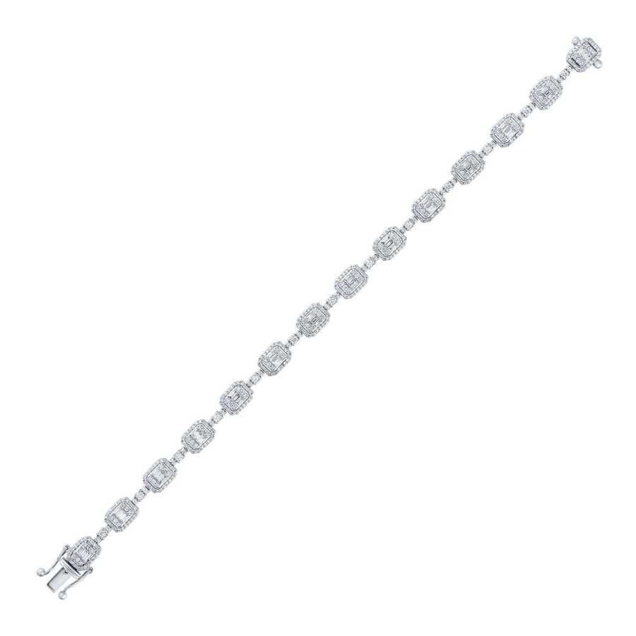 2.94 Carat Diamond Baguette Bracelet
