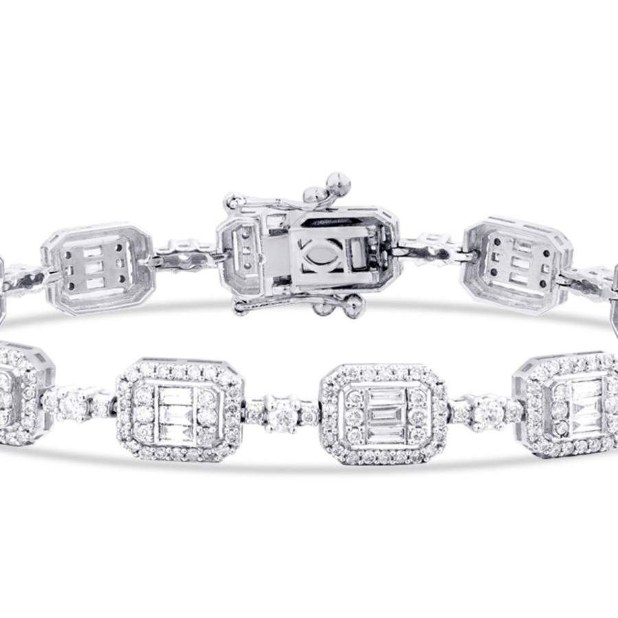2.94 Carat Diamond Baguette Bracelet