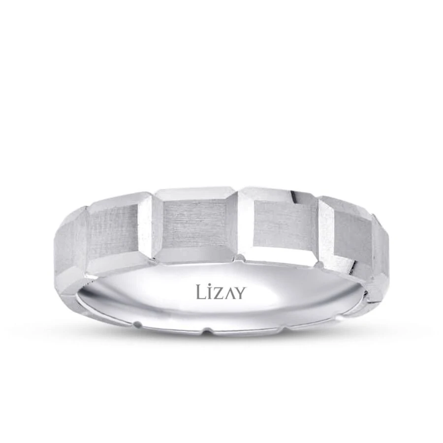 White Gold Cubic Wedding Band