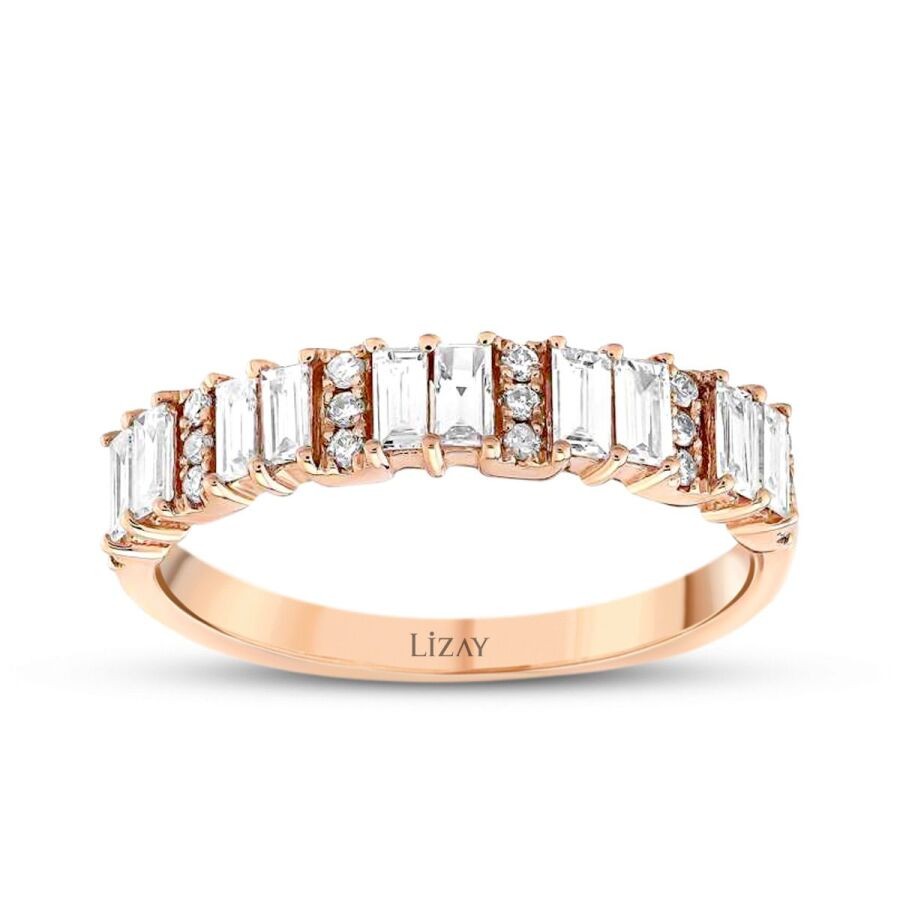 0.63 Carat Diamond Half-Eternity Baguette Ring