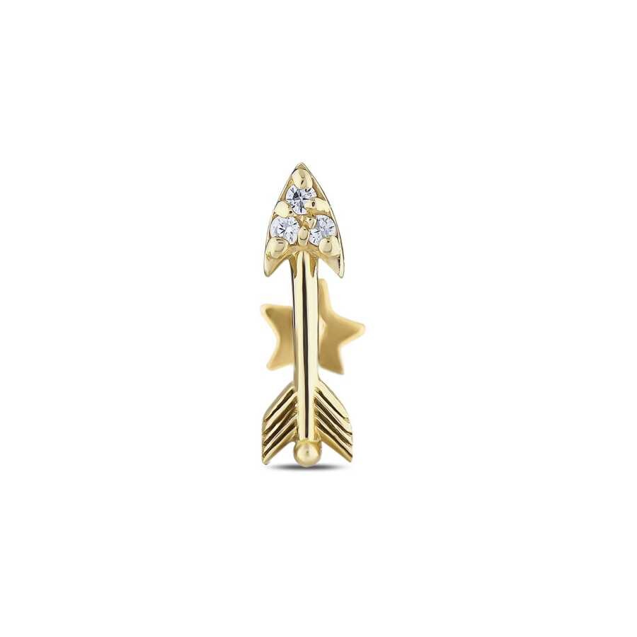 Gold Arrow Tragus Earring