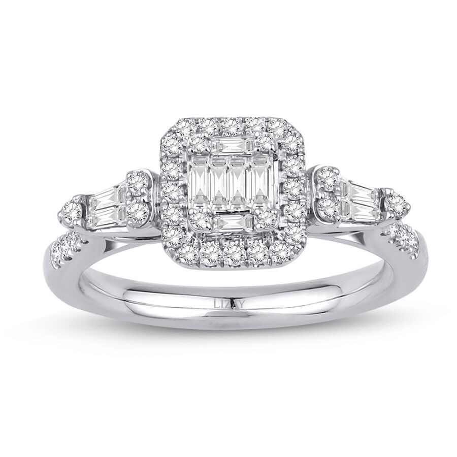0.46 Carat Diamond Baguette Ring