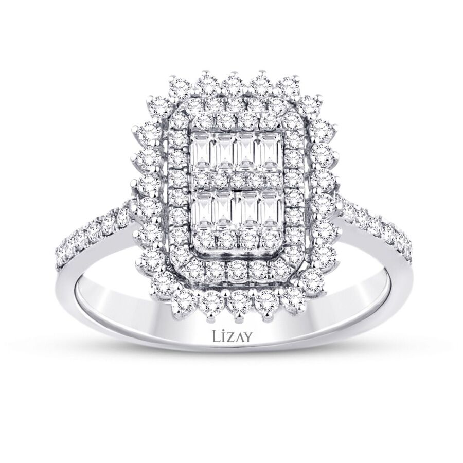 0.81 Carat Diamond Baguette Ring
