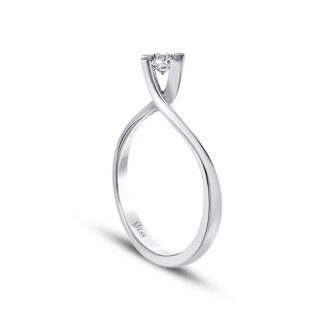 0.25 Carat Diamond Round Solitaire Engagement Ring