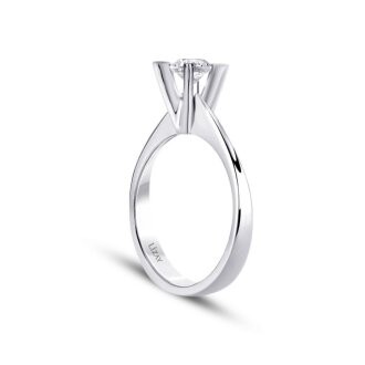 0.15 Carat Diamond Round Solitaire Engagement Ring