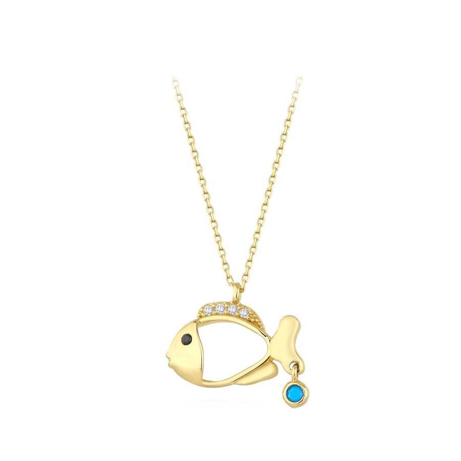 Gold Fish Necklace