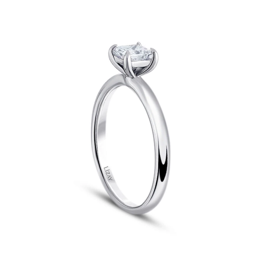  0.60 Carat Diamond Princess Solitaire Engagement Ring
