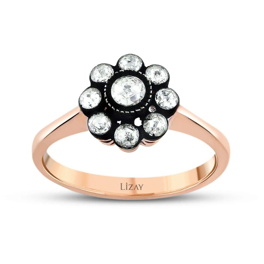 0.68 Carat Diamond Rose Ring