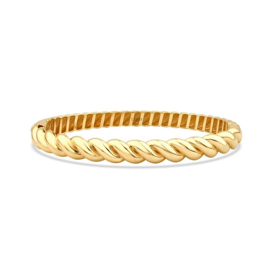 Gold Twisted Bangle