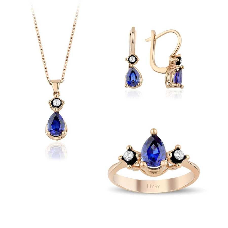 4.93 Carat Diamond Sapphire Set