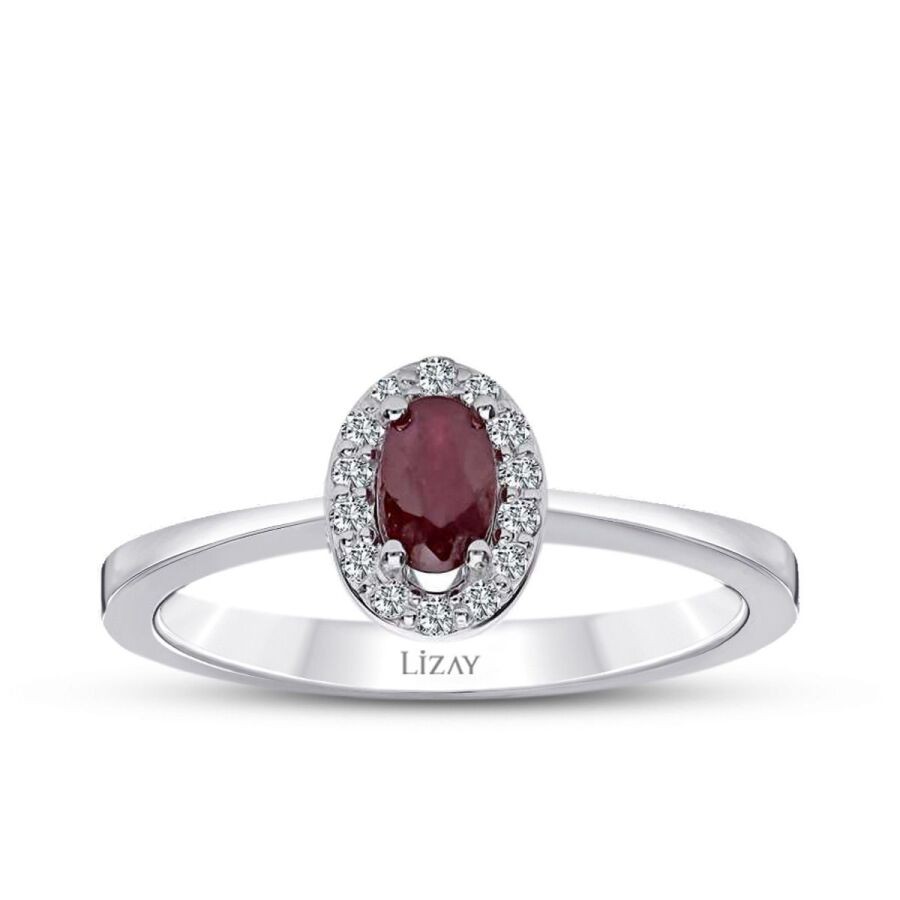 0.38 Carat Diamond Ruby Ring