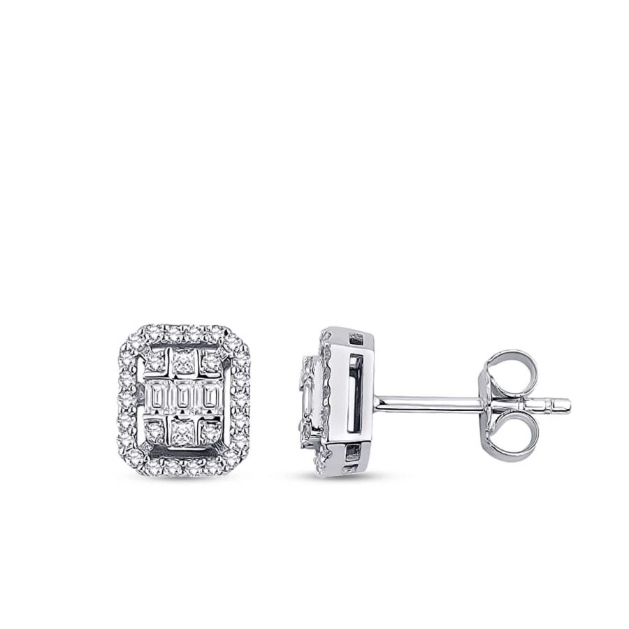 0.29 Carat Diamond Baguette Earrings
