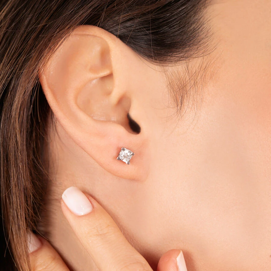 0.60 Carat Diamond Solitaire Earrings