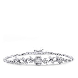 0.91 Carat Diamond Baguette Bracelet