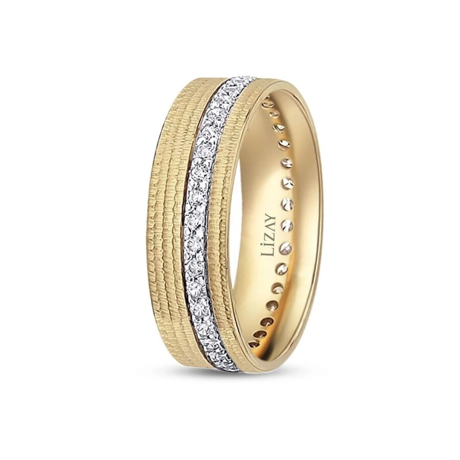 Gold Patterned Wedding Band