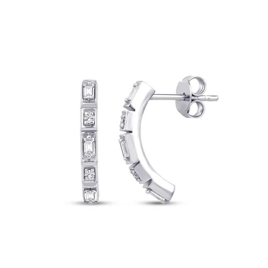 0,25 Karat Diamant Baguette Trend Ohrringe