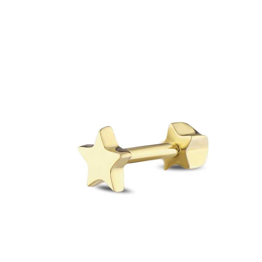 Gold Star Tragus Earring