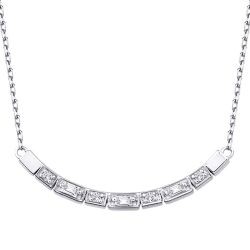 0.16 Carat Diamond Baguette Necklace