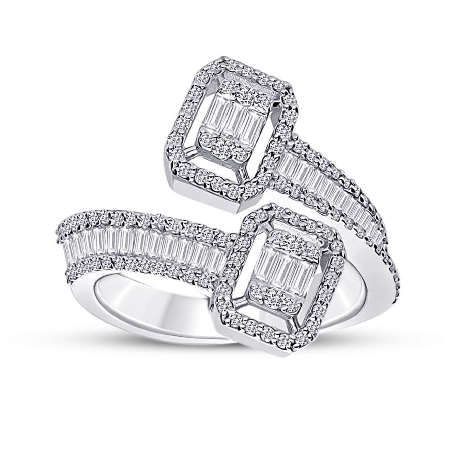 0.77 Carat Diamond Baguette Ring