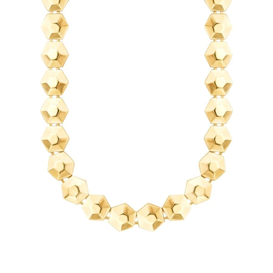 Gold Hexagon Necklace