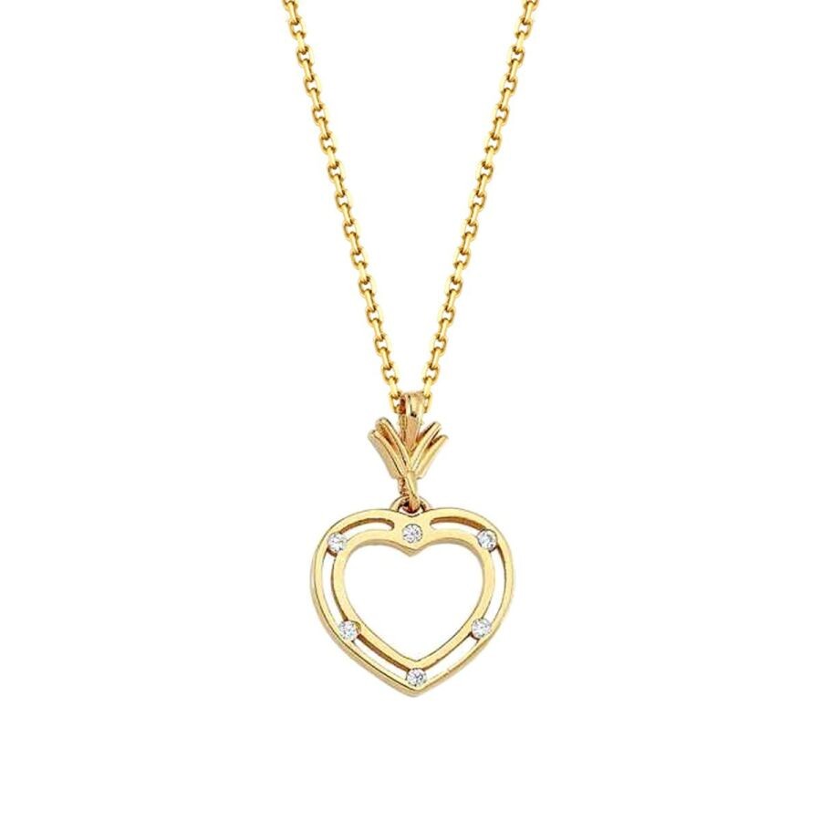 Gold Heart Leaf Necklace