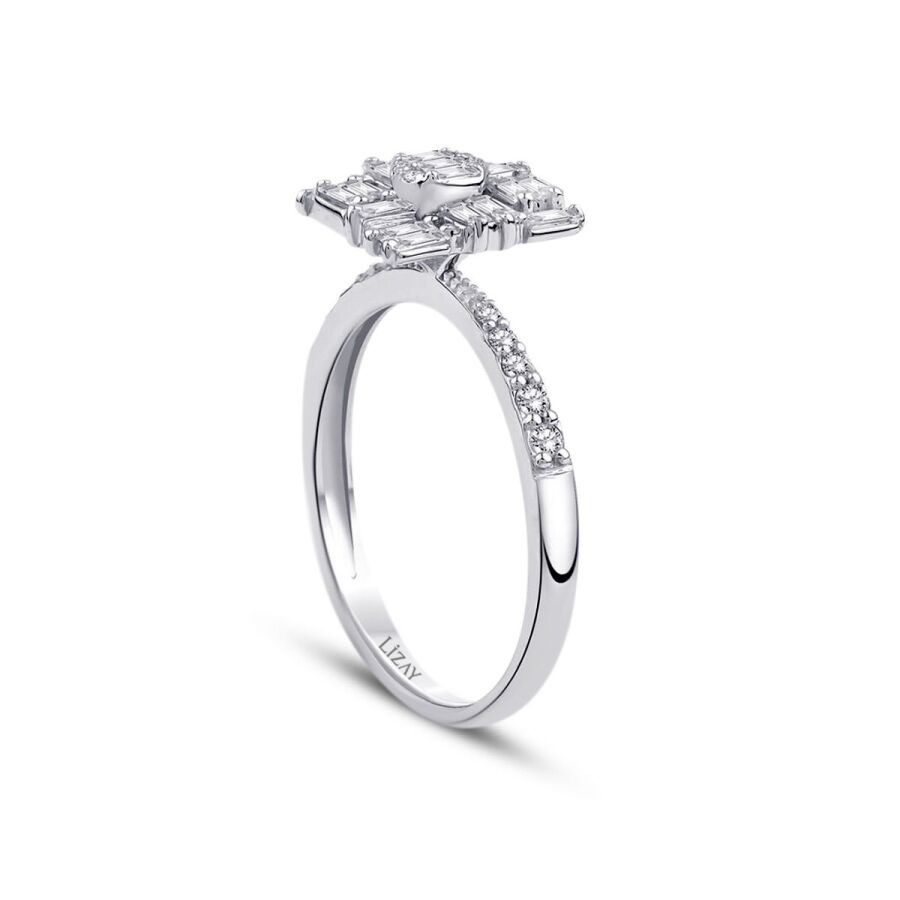 0.47 Carat Diamond Baguette Ring
