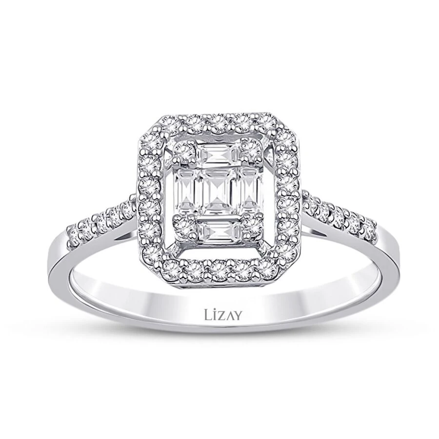 0.39 Carat Diamond Baguette Ring