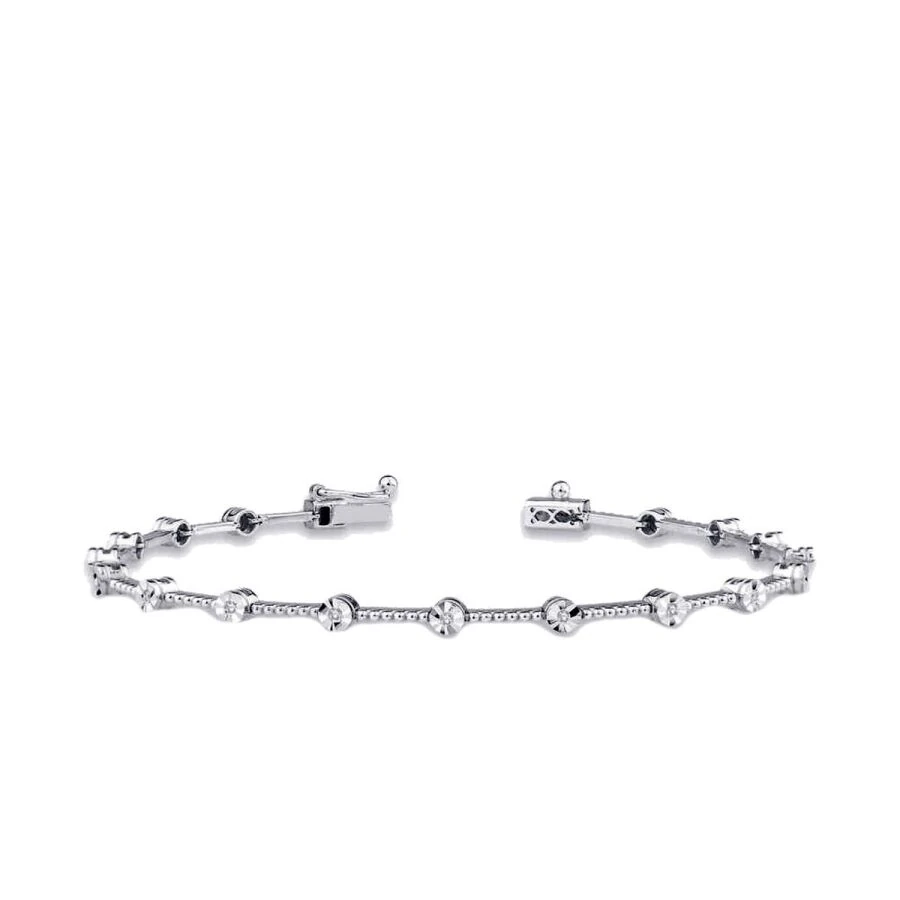 0.10 Carat Diamond-Effect Tennis Bracelet