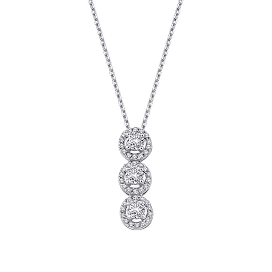 0.46 Carat Diamond Tria Necklace