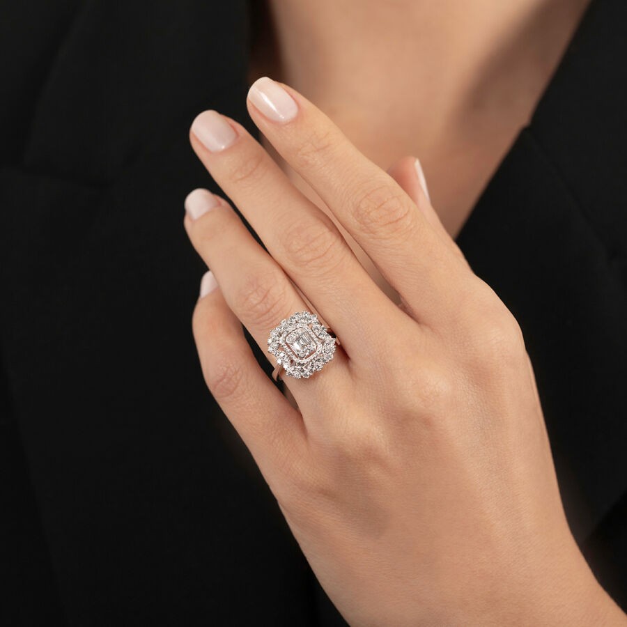 0.40 Carat Diamond Baguette Ring