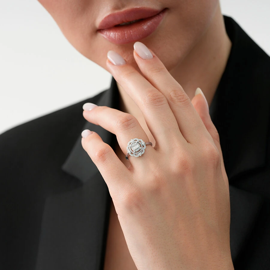 0.35 Carat Diamond Baguette Ring