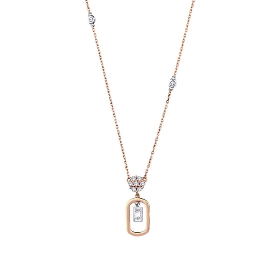 0.27 Carat Diamond Trend Baguette Necklace