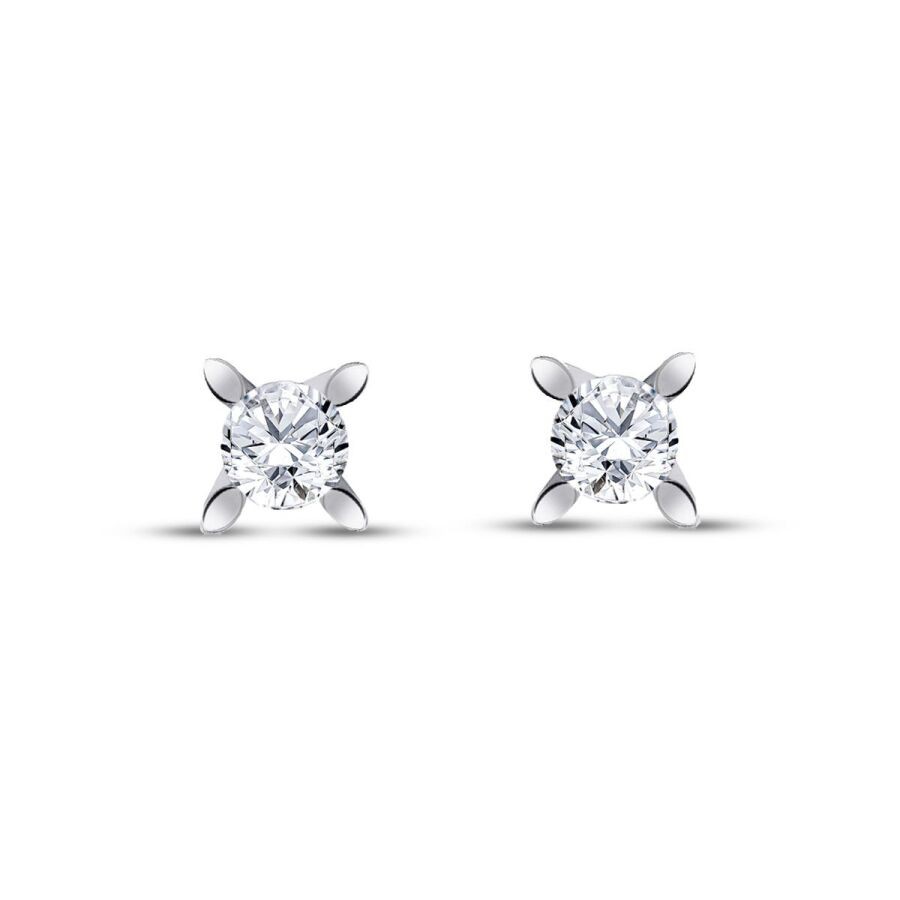 0.60 Carat Diamond Solitaire Earrings