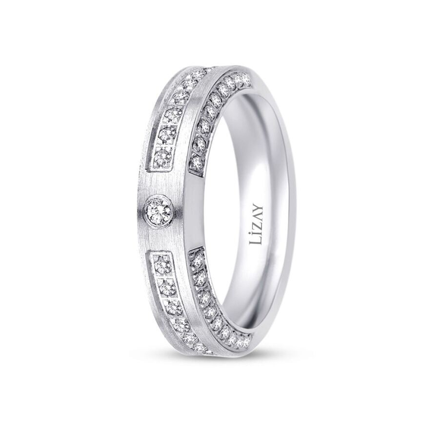 White Gold Half-Eternity Wedding Band