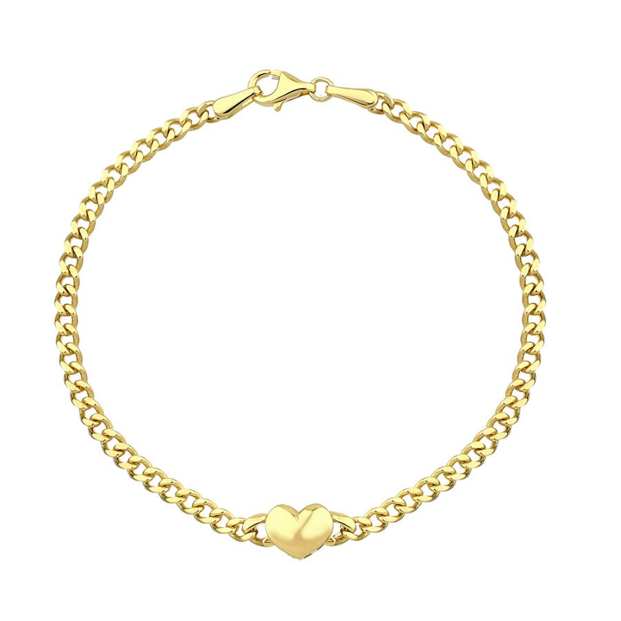 Gold Chain Heart Bracelet