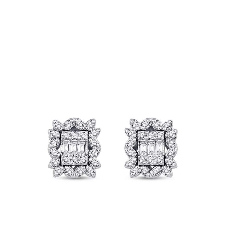 0.19 ct. Diamant Baguette Ohrringe