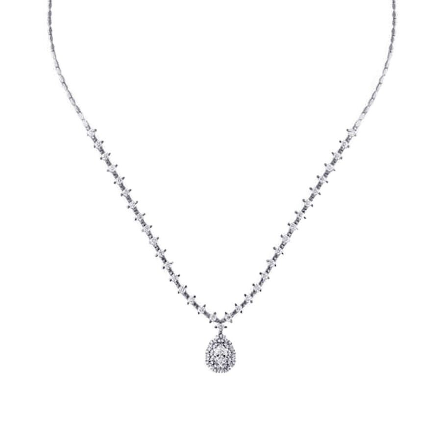 Gold Row Stone Design Necklace
