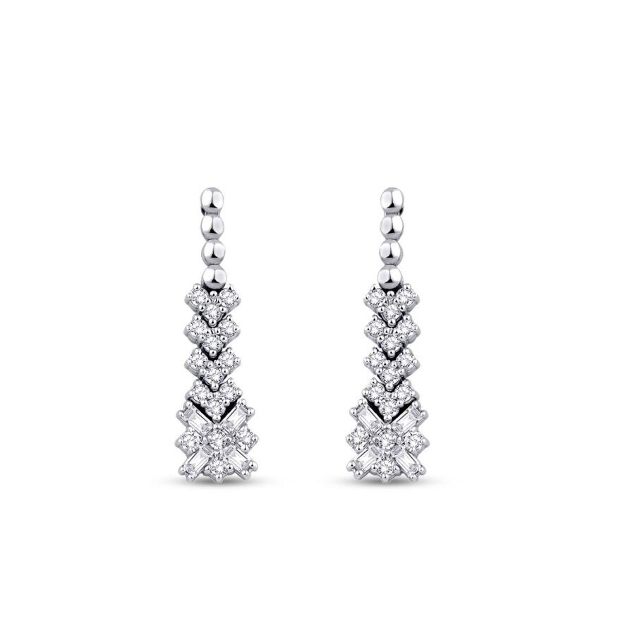 0.50 Carat Diamond Baguette Earrings