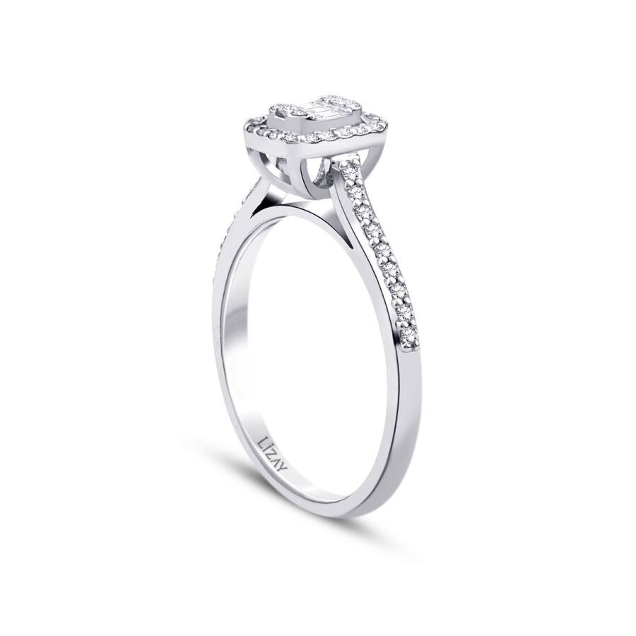 0.27 Carat Diamond Baguette Ring