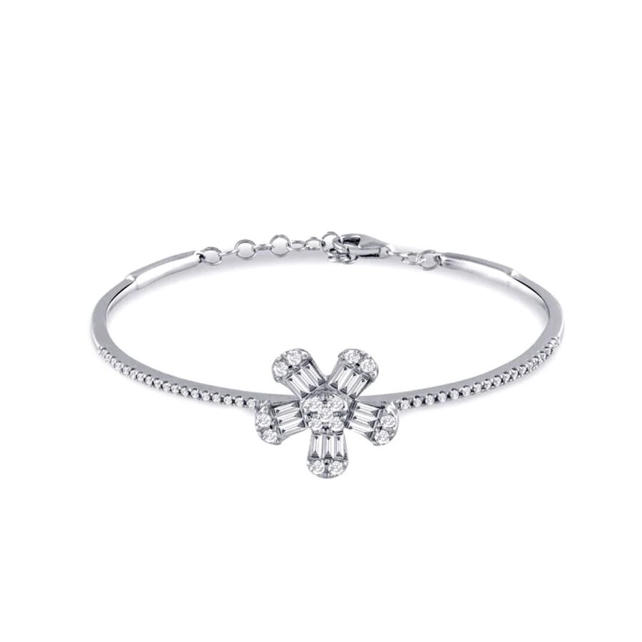1.00 Carat Diamond Baguette Bangle